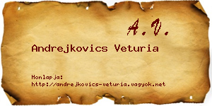 Andrejkovics Veturia névjegykártya